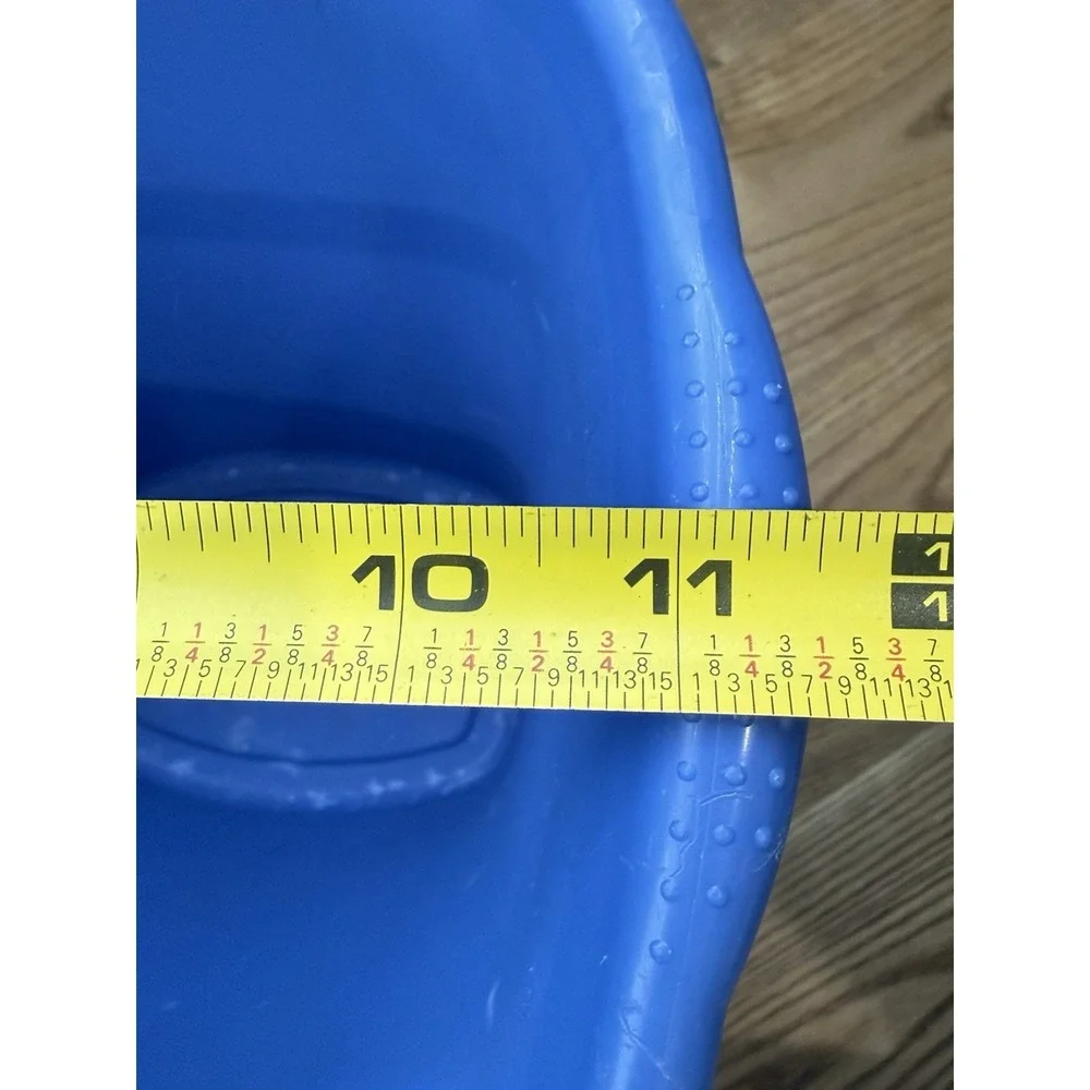 VTG 1998 Contour‎ Rubbermaid Vanity Waste Basket Trash can 2305 Blue 3 Gal